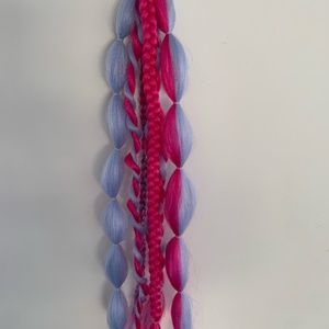 Fun ponytail braid extensions, attached easily